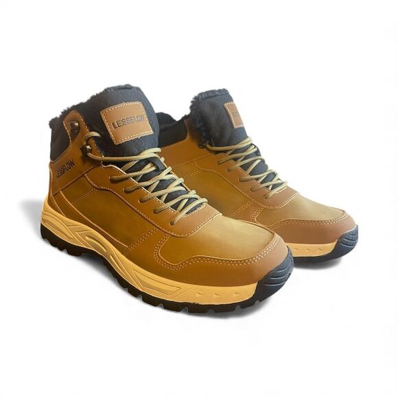 Lessflow Men's Brown and Tan Boots - Picture 1 of 6